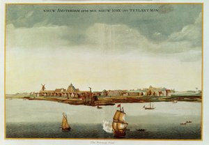 Nieuw Amsterdam, ca. 1650-53 (Het Prototype Uitzicht) gebruikt voor het frontispice van Stokes Iconografie, vol.1, 1915 door Dutch School