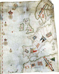 Portolaankaart van West-Europa en Noord-Afrika, c.1580