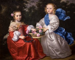 Portret van kinderen door Dutch School
