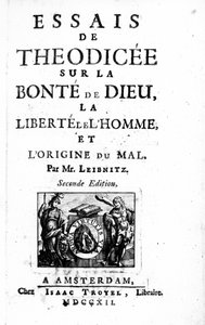 Titelpagina van Theodicee door Gottfried Leibniz, tweede editie gepubliceerd 1712 door Dutch School