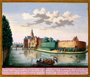 Uitzicht op Marquette House, Kennemerland, uit Het Zeganpralent Kennemerlant door Hendrick de Leth en Matthias Brouerius Van Nidek, gepubliceerd ca. 1700-30 door Dutch School