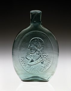 Gegraveerde Fles, ca. 1847 (loodvrij glas) door Dyottville Glass Works