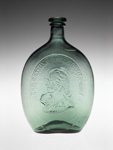 Gegraveerde Fles, ca. 1848 (loodvrij glas)