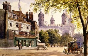 De oude George en de Tower of London door E.A. Roberts