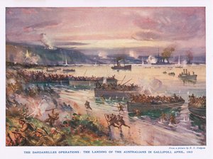 De Dardanellen-operaties: De landing van de Australiërs in Gallipoli, april 1915