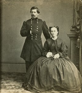 Generaal-majoor George B. McClellan en zijn vrouw, uitgegeven door Anthony