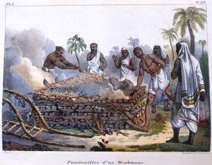 Brahmin begrafenis, India, midden 19e eeuw door E Beau