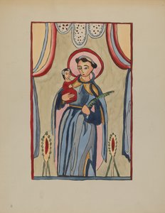 Paneel van het Altaarstuk van San Antonio, c. 1936 door E. Boyd