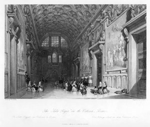 De Sale Regia in het Vaticaan, Rome, 19e eeuw