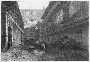 De Groene Draak Inn, Bishopsgate, City of London, 1871 door E Edwards