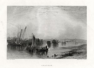 Chatham, Kent, 1860 door E. Finden