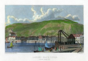Aanlegplaats, buitenhaven, Dover, Kent door E. Finden