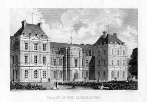 Luxemburgpaleis, Parijs, ca. 1830 door E. I. Roberts