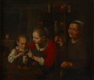 De Kantwerkster door E. K. Lautter
