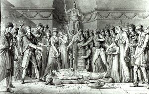 De Begrafenis van Jean Paul Marat in de Kapel van de Club des Cordeliers, 16 juli 1793