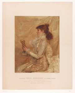 Portret van Sarah Bernhardt door E. Mémet
