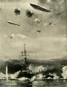 De Britse luchtaanval op Cuxhaven, Eerste Kerstdag, 1914 door E. S. Hodgson