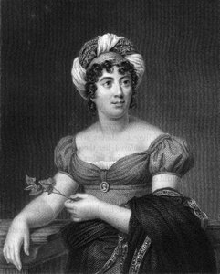 Germaine de Stael, Franse schrijfster, romanschrijfster en politieke propagandist, 1836 door E. Scriven