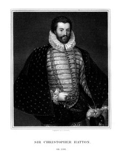 Sir Christopher Hatton, Engelse politicus, 1827