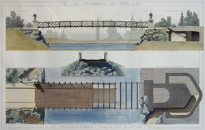 Bois de Vincennes en de Reuilly eilandbrug, illustratie uit 