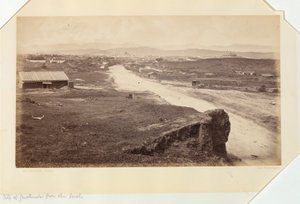 Stad Guatemala vanuit het zuiden door Eadweard Muybridge