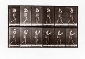 Man die zijn hoed afneemt, Plaat 44 uit Animal Locomotion, 1887