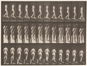 Plaat 116. Helling af, hand op kin door Eadweard Muybridge