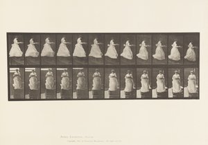 Plaat 134. Trap Afgaan, Met Kom in Handen door Eadweard Muybridge