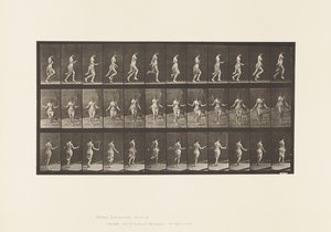 Rennen en springen met springtouw door Eadweard Muybridge