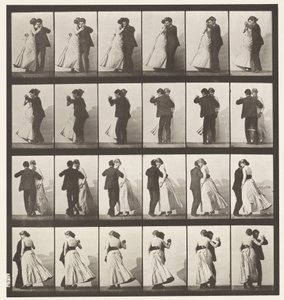 Plaat 197. Dansen Wals, Twee Modellen door Eadweard Muybridge