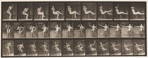Plaat 247. Gaan zitten en voeten op stoel plaatsen door Eadweard Muybridge