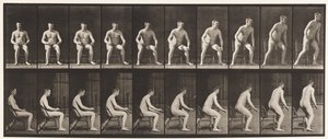 Plaat 249. Opstaan uit stoel door Eadweard Muybridge
