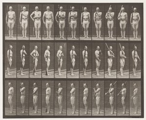Plaat 352. Schouder, order, en draag wapens door Eadweard Muybridge