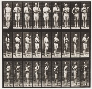 Wapens ondersteunen en wapens dragen door Eadweard Muybridge