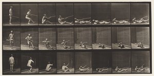 Liggend op de Rug en Vuren, 1872-1885 door Eadweard Muybridge