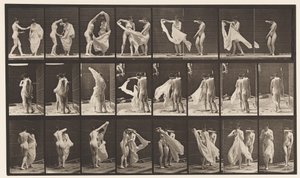 Plaat 429. Toilet; Twee modellen, 1 ontkleedt zich door Eadweard Muybridge
