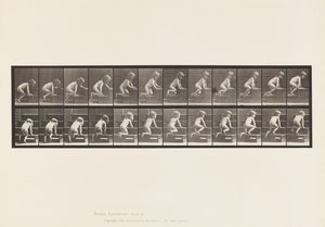 Plaat 472. Kind, kruipend de trap op, 1885 door Eadweard Muybridge