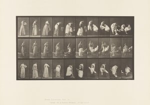 Plaat 497. Diverse fasen van het toilet, 1885 door Eadweard Muybridge