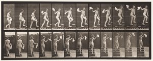 Plaat 96. Trap Beklimmen, Rondkijken; Zakdoek Wapperen door Eadweard Muybridge