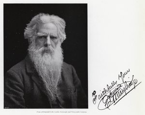 Portret van Eadweard Muybridge (zwart-wit foto) door Eadweard Muybridge
