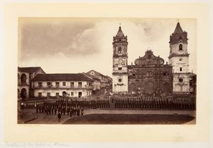 Ontvangst van de kunstenaar in Panama door Eadweard Muybridge