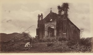 Ruïnes van de kerk van San Miguel, Panama door Eadweard Muybridge