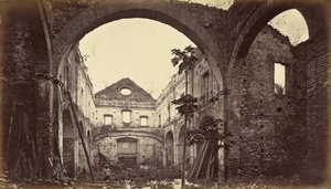 Ruïnes van de kerk Santo Domingo, Panama door Eadweard Muybridge