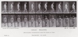 De menselijke figuur in beweging: Kind, lopend door Eadweard Muybridge