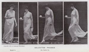 Het menselijk lichaam in beweging: Geselecteerde fasen (zwart-wit foto) door Eadweard Muybridge