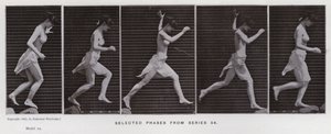 De menselijke figuur in beweging: Geselecteerde fasen uit serie 54 door Eadweard Muybridge