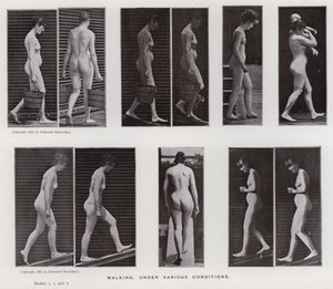 De menselijke figuur in beweging: Lopen, onder verschillende omstandigheden