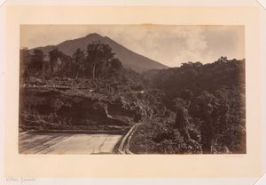 Vulkaan Zunil, Guatemala door Eadweard Muybridge