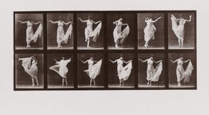Vrouw die danst, Plaat 107 uit Animal Locomotion, 1887 door Eadweard Muybridge