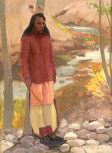 Studie van Umatilla Indiaan, Columbia River, 1897